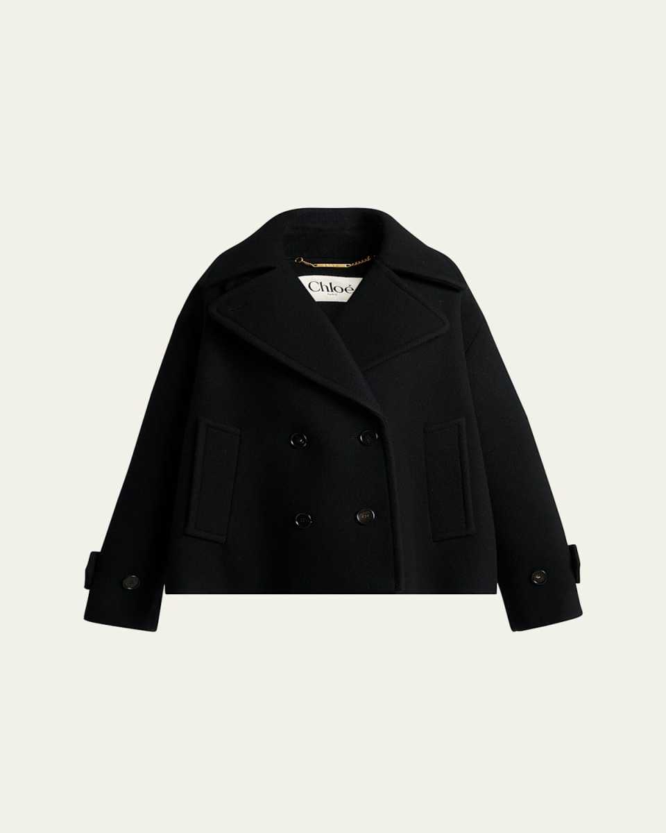 Double-Breasted Wool Peacoat